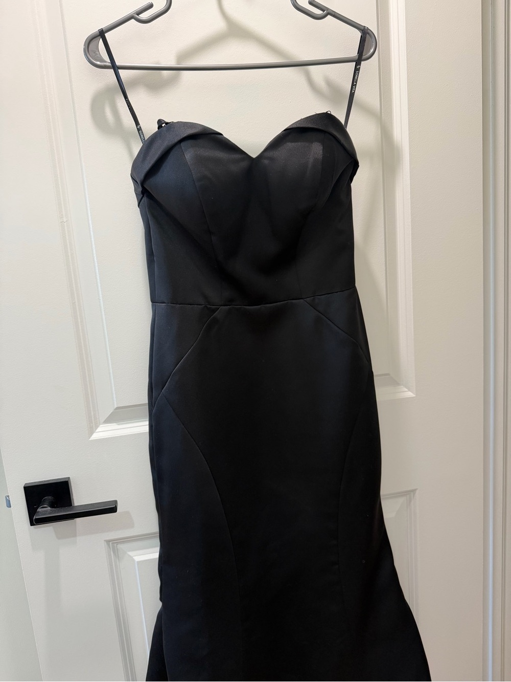 Sorella Vita Black Mermaid Cocktail Length Evening Dress - Size US 8